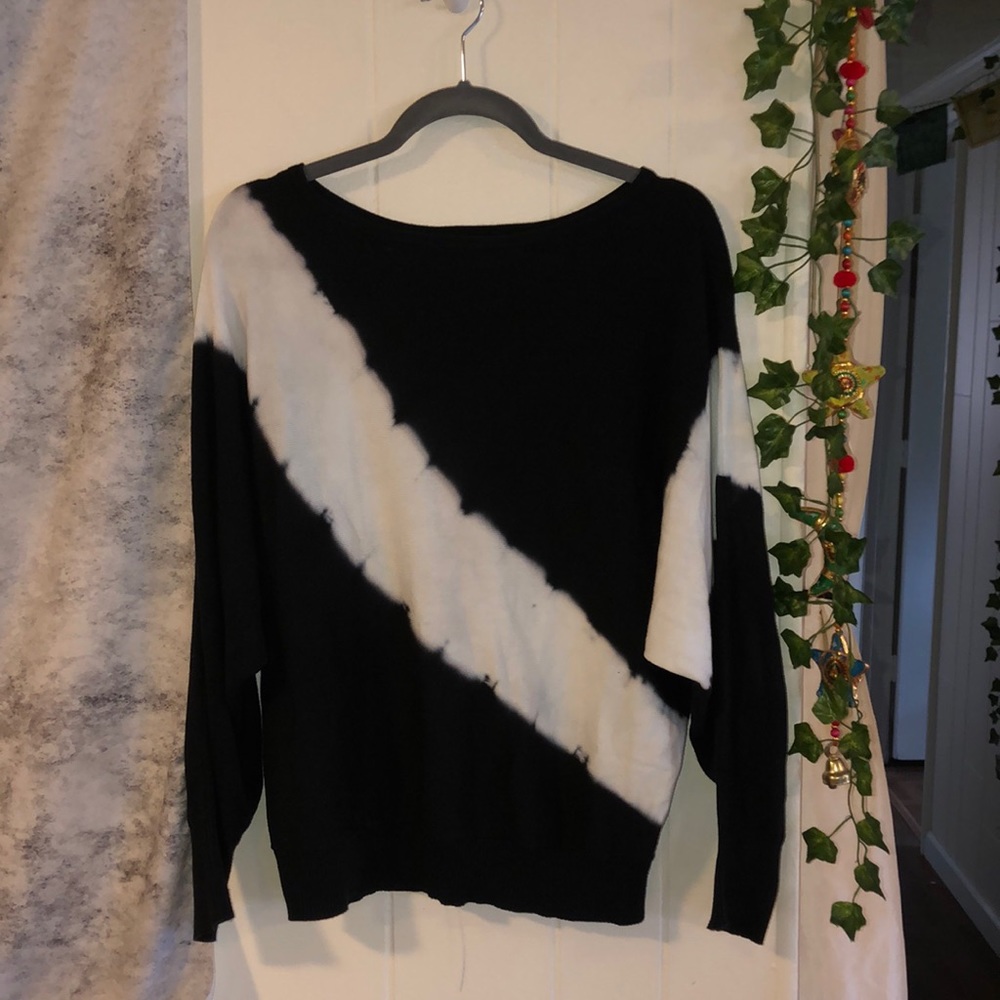 Philosophy Tie Dye Black And White Soft Warm Sweater Size XL - Picture 3 of 13